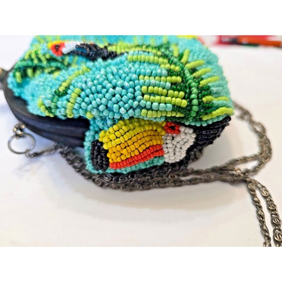5 Elements Parrot Beaded Polti Clutch Bag - Picture 10 of 15